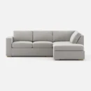 Glozin II Sectional Sofa in Latex—Gray
